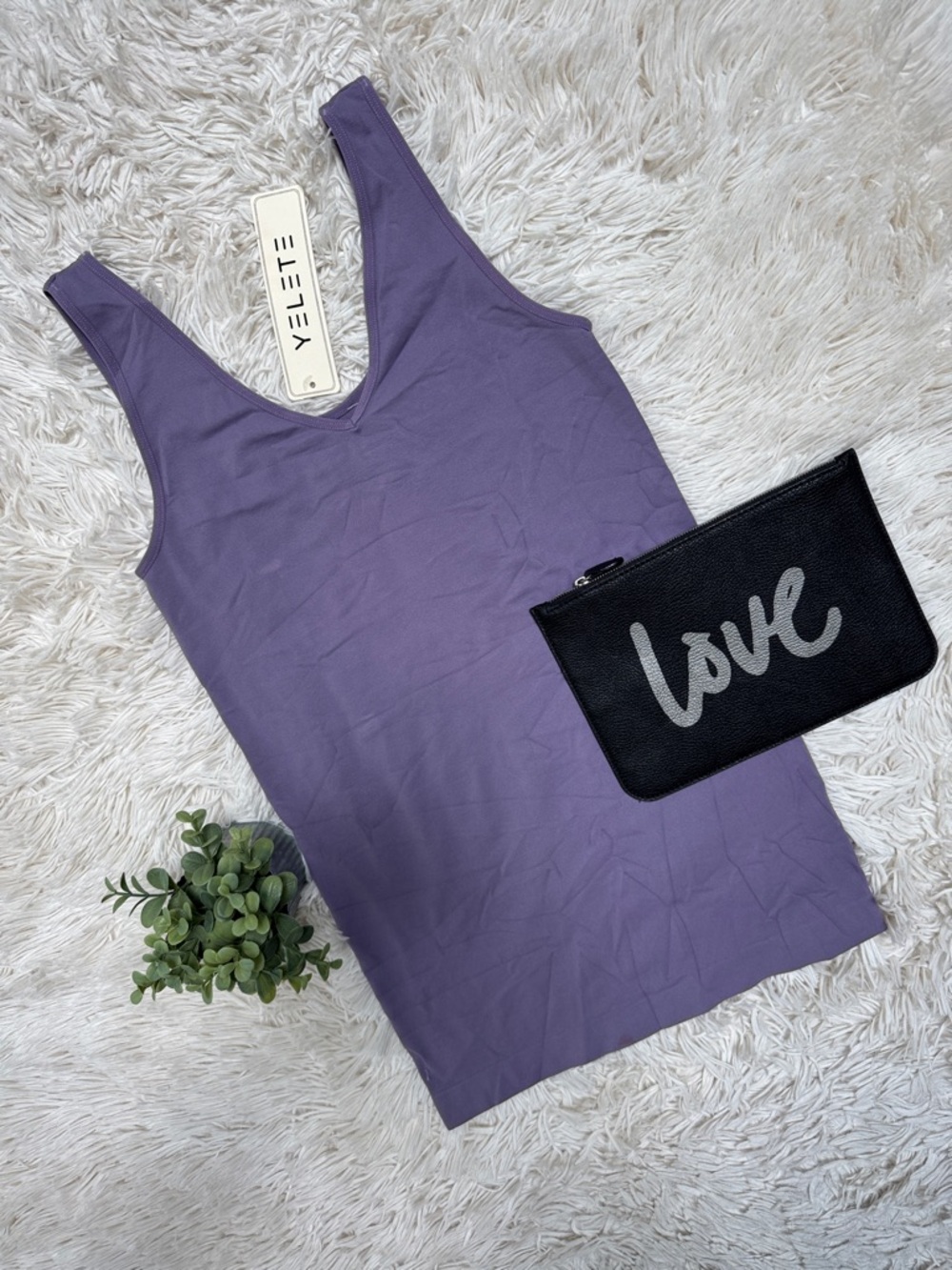 Yelete V-Neck Reversible Tank Top 💗 Dusty Purple